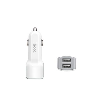 Купити Автомобильное зарядное устройство Hoco Z23 2 × USB White