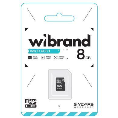 Купити Карта памяти microSDHC Wibrand 8Gb class 10