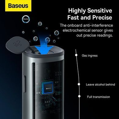 Купити Алкотестер Baseus SafeJourney Pro Series Breathalyzer, Space Grey