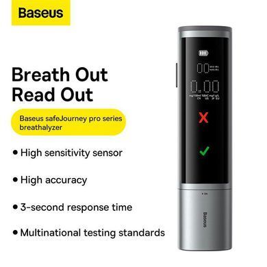 Купити Алкотестер Baseus SafeJourney Pro Series Breathalyzer, Space Grey