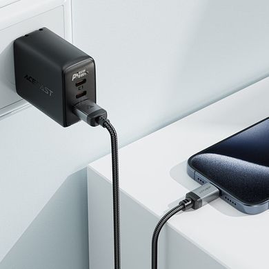 Купити Кабель ACEFAST C20-04 USB-A to USB-C aluminum alloy charging data cable Black