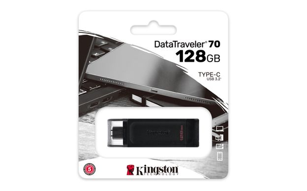 Купити Флеш-накопитель Kingston Kingston DT 70 USB Type-C 128GB Black