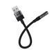 Аудіокабель ACEFAST J13 USB-A to 3.5mm female, nylon braid, 0.15m, Black
