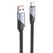 Кабель HOCO U119 USB to Type-C 5A, 1.2m, nylon, aluminum connectors, Black
