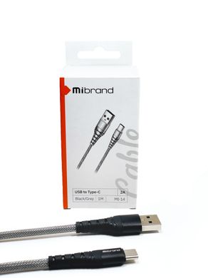 Купити Кабель Mibrand MI-14 USB Type-C 2A 1m Black-Gray