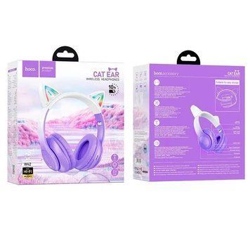 Купити Наушники HOCO W42 Cat ears BT headphones Purple Grape