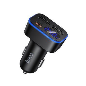 Купити Автомобільний зарядний пристрій HOCO Z63A Barry 42W(1C2A) digital display car charger Black