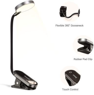 Купити Светильник Baseus Comfort Reading Mini Clip Lamp Dark Gray