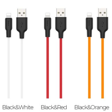 Купити Кабель Hoco USB Lightning 2.4 A 2m Black-White