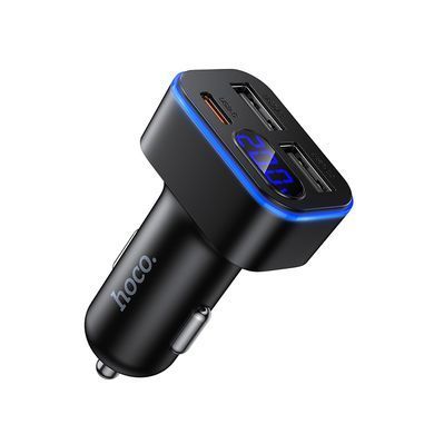 Купити Автомобільний зарядний пристрій HOCO Z63A Barry 42W(1C2A) digital display car charger Black