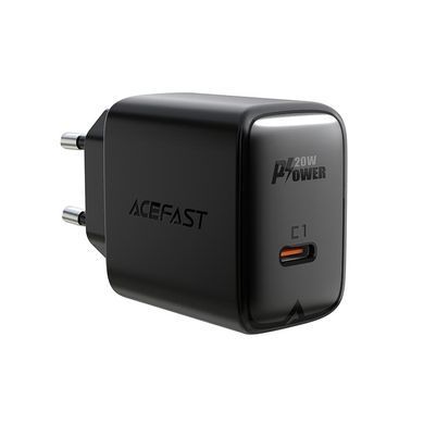 Купити Мережевий зарядний пристрій ACEFAST A1 PD20W single USB-C charger Black