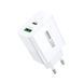 Мережевий зарядний пристрій "REMAX Kiddy Series 33W A+C Fast Charger RP-U122" EU-White