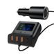 Автомобільний зарядний пристрій ACEFAST B8 digital display car HUB charger USB-A/Type-C Black