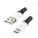 Кабель HOCO X82 USB to Micro 2.4A, 1m, silicone, silicone connectors, White