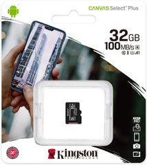 Купити Карта пам'яті Kingston microSDHC Canvas Select Plus 32GB Class 10 UHS-I A1 R-100MB/s Без адаптера