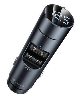 Купити Автомобільний зарядний пристрій Baseus Baseus Energy Column Car Wireless MP3 Charge Dark Grey
