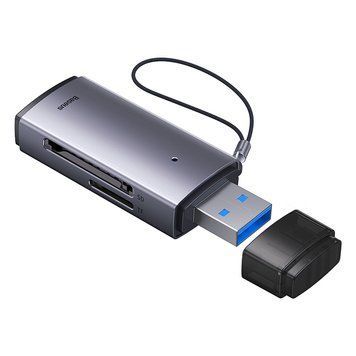Купити Кардридер Baseus Lite Series USB-A to SDTF Card Reader Grey