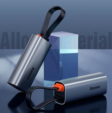 Купити USB-хаб Baseus Steel Cannon Series USB A & Type-C Bidirectional Gigabit LAN Adapter Dark Grey