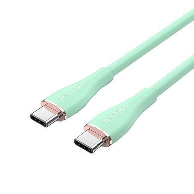 Купити Кабель Vention USB 2.0 C Male to C Male 5A Cable 2M Light Green Silicone Type (TAWGH)