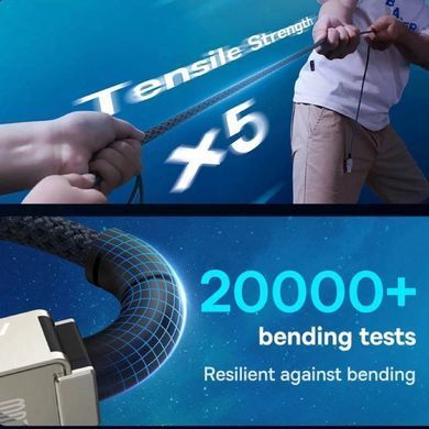 Купити Кабель Baseus Unbreakable Series Fast Charging Data Cable Type-C to iP 20W 2m Cluster Black