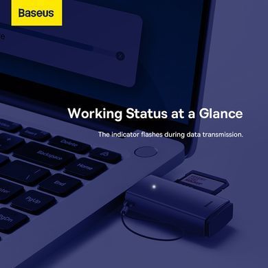 Купити Кардридер Baseus Lite Series USB-A to SDTF Card Reader Grey