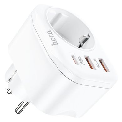 Купити Hoco NS3 Multifunctional socket EU / Type-C / 2 x USB-A White