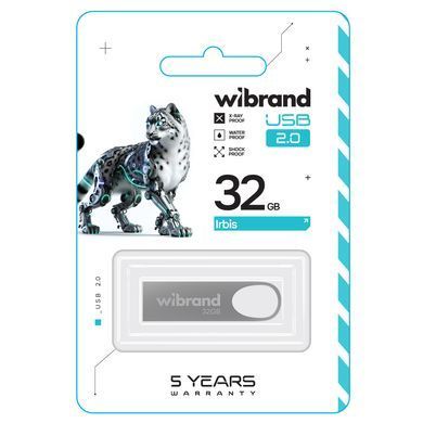 Купити Флеш-накопичувач Wibrand USB 2.0 Irbis 32Gb Silver