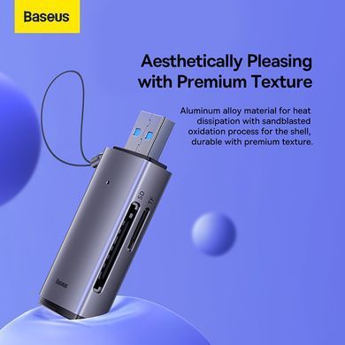 Купити Кардридер Baseus Lite Series USB-A to SDTF Card Reader Grey