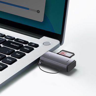 Купити Кардридер Baseus Lite Series USB-A to SDTF Card Reader Grey