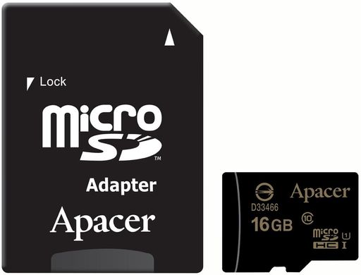 Купити Карта пам'яті Apacer microSDHC 16GB Class 10 UHS-I +SD-адаптер