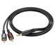 Аудиокабель BOROFONE BL11 3.5mm to double RCA audio cable Black