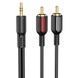 Аудиокабель BOROFONE BL11 3.5mm to double RCA audio cable Black