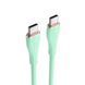 Кабель Vention USB 2.0 C Male to C Male 5A Cable 2M Light Green Silicone Type (TAWGH)