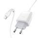 Мережевий зарядний пристрій HOCO C72Q Glorious single port QC3.0 charger set(Micro) 18W White