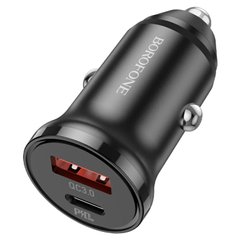 Купити Автомобільний зарядний пристрій Borofone BZ18A PD20W+QC3.0 car charger USB-A/Type-C Black