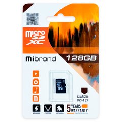 Купити Карта памяти Mibrand microSDXC 128Gb Class 10 UHS-I (U3) R-100MB/s