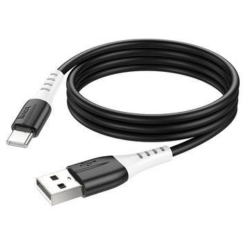 Купити Кабель HOCO X82 USB to Type-C 3A, 1m, силикон, силиконовые разъёмы, Black