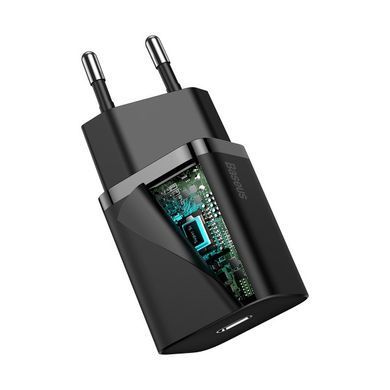 Купити Мережевий зарядний пристрій Baseus Super Si Quick Charger 1C 20W EU Black