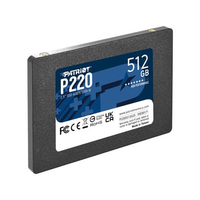 Купити Накопичувач SSD Patriot P220 512GB 2.5" SATAIII TLC