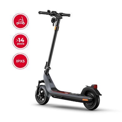 Купити Електросамокат NIU KQi 200P Gray 10", 350(700)W, 7.8Ah, 54km, 25km/h, 20%, App, 19,7 kg