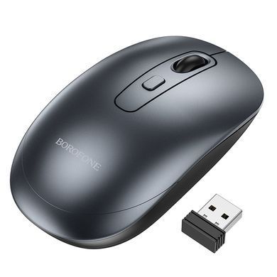 Купити Мышь BOROFONE BG13 Winner 2.4G бизнес беспроводная мышь Black Metal Gray