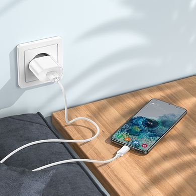Купити Сет сетевого зарядного устройства HOCO C109A Fighter single port QC3.0 charger (Micro) White