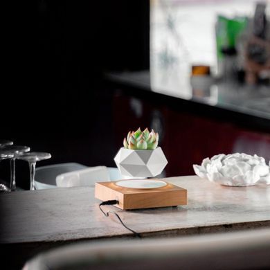 Купити Магнітний левітуючий горщик для рослин HCNT Magnetic Levitating Pot M10-FP Wood Grain