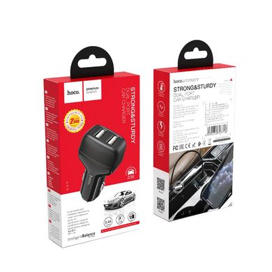 Купити Автомобільний зарядний пристрій Hoco Z36 2 × USB Black