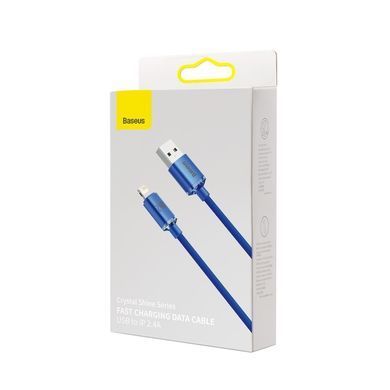 Купити Кабель Baseus Crystal Shine Series Fast Charging Data Cable USB to iP 2.4A 2m Blue