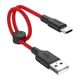 Кабель Hoco X21 USB Type-C 2.4 A 0,25 m Black-Red