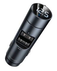 Купити Автомобільний зарядний пристрій Baseus Baseus Energy Column Car Wireless MP3 Charge Dark Grey - Уцінка