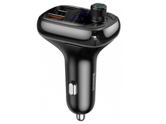 Купити Автомобільний зарядний пристрій Baseus T typed S-13 Bluetooth MP3 car charger Black