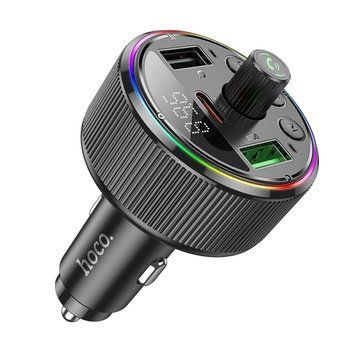 Купити АЗП з FM-модулятором HOCO E82 Guerrero PD30W+QC3.0 car BT FM transmitter Black