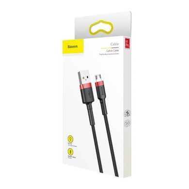 Купити Кабель Baseus Cafule Cable USB For Micro 2.4A 1m Red+Black